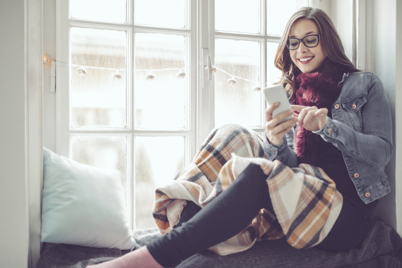 Young woman at home